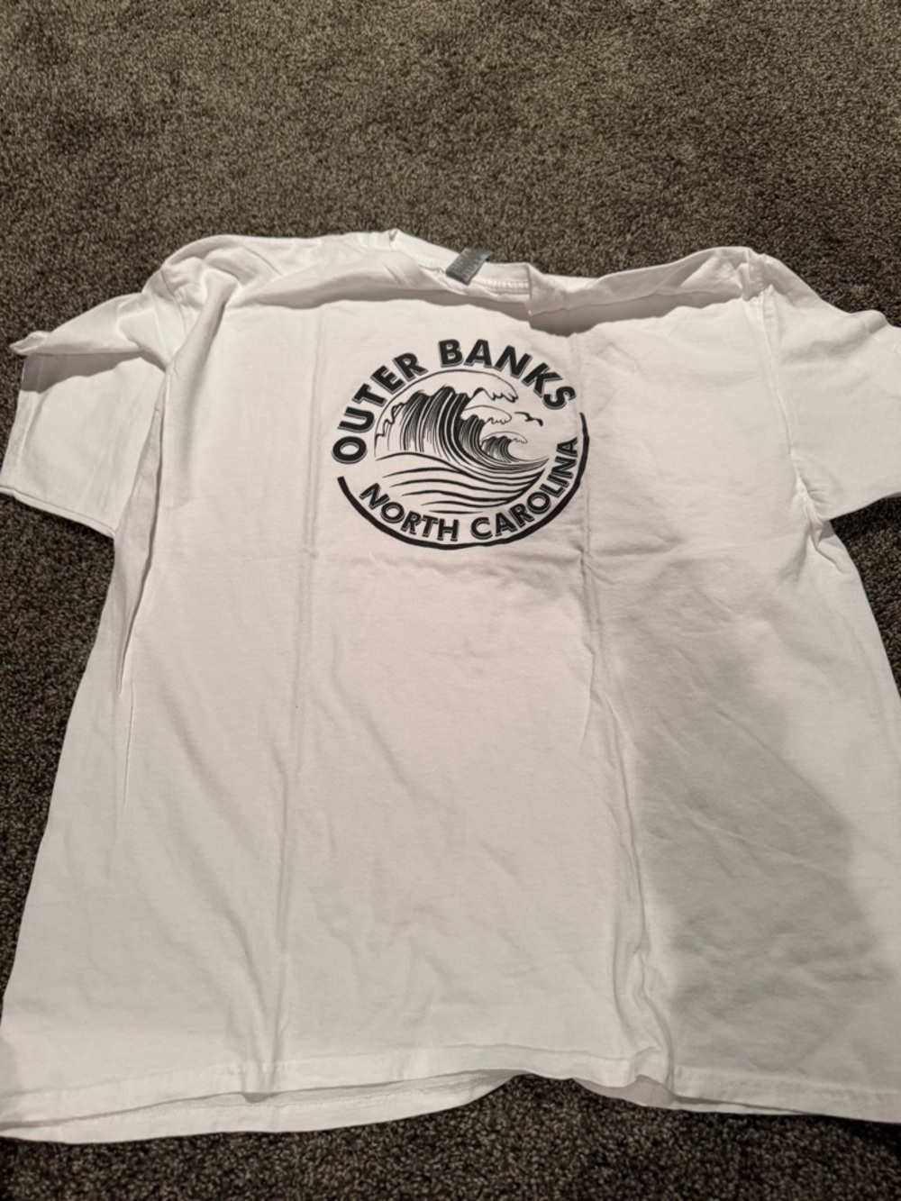 Outer Banks North Carolina Wave Graphic Tee - White